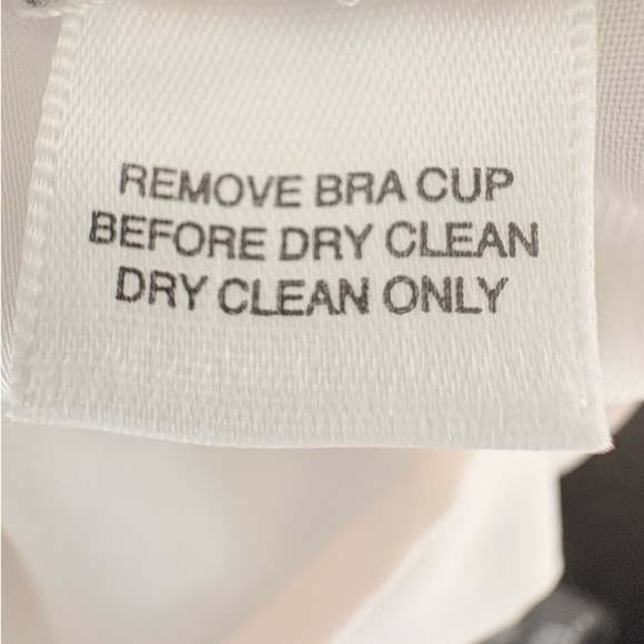 WHBM Black Lace Goth Dress Nude Lining Bow Tie Back Size 2 - Picture 12 of 12